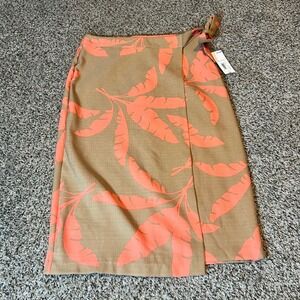 Women’s Coral Leaf Print Wrap Skirt